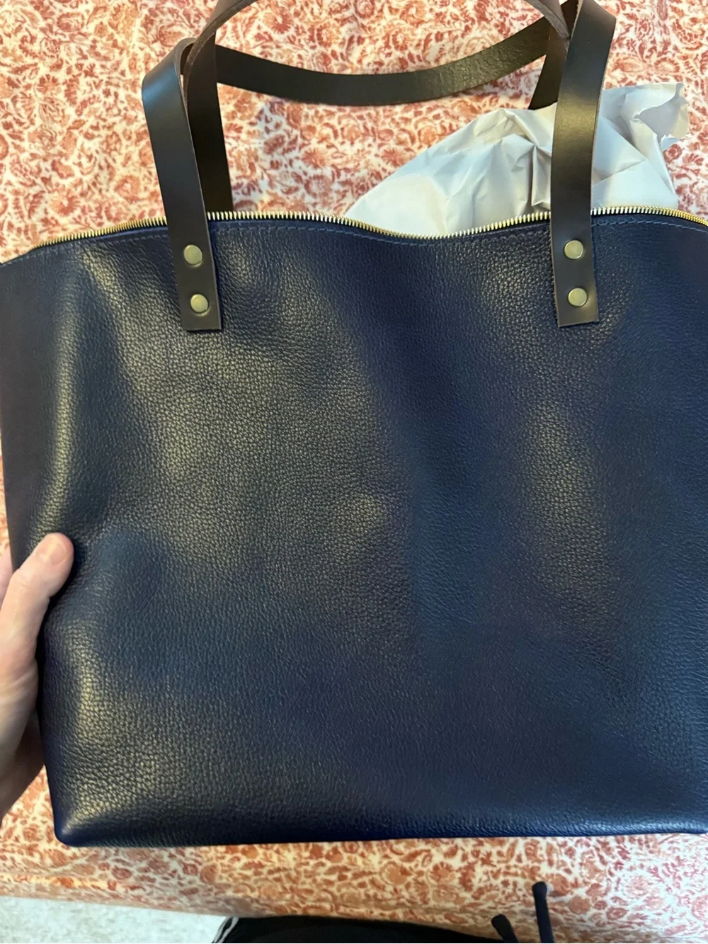 Portland Leather sleek navy